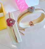  Vòng Tay, Lắc Tay Swarovski Hyperbola bangle Heart, Pink, Rose gold-tone plated 5683581 
