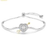  Lắc Tay Swarovski Idyllia bracelet Mixed cuts, Heart with arrow, White, Rhodium plated 5742022 