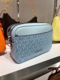  Túi Đeo Chéo Michael Kors Jet Set Travel Small Signature Logo Camera Crossbody Bag Pale Ocean 