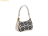  Túi Đeo Vai Coach Teri Shoulder Bag In Signature Canvas With Gold Hardware Black Multi CQ674 