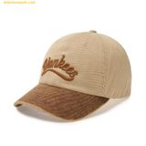  Mũ Lưỡi Trai MLB Varsity Vintage Cursive Colorblock Unstructured Ball Cap NY (Sand) 3ACPVL74N-50SAS 