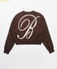 Áo Sweat Len Badblood Classic Big Logo Crewneck Sweater - Nâu w-knt24-007