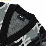  Áo Khoác Cardigan MLB Argyle Monogram Crop Cardigan New York Yankees 3FKCY0124-50BKS Màu Đen Xám 