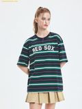  Áo Thun MLB Varsity Stripe Overfit Short Sleeve T-Shirt Boston Red Sox 3ATSV0353-43NYS 
