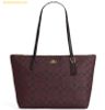  Túi Tote COACH Signature Zip-Top Tote Bag Oxblood 