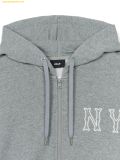  Áo Hoodie Zip MLB Coopers Back Big Logo Overfit Hoodie NY (D.Melange Grey) 3ATRB3044-50MGD 