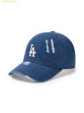  Mũ Lưỡi Trai MLB Damaged Washed Denim Unstructured Ball Cap LA (Indigo) 3ACPVD34N-07INS 