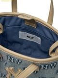  Túi Đeo Chéo MLB Classic Monogram Denim Embossed Mini Crossbody Bag New York Yankees 3ACRDM16N-50BLL L.Blue 