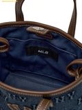  Túi Đeo Chéo MLB Classic Monogram Denim Embossed Mini Crossbody Bag New York Yankees 3ACRDM16N-50INS Indigo 