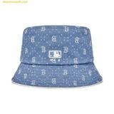  Mũ Bucket MLB Denim Dia Monogram Bucket Hat Boston Red Sox L.Sky Blue 3AHTMD13N-43SBL 