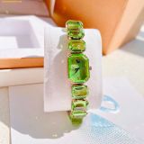  Đồng Hồ Swarovski Watch Octagon cut bracelet, Green, Champagne gold-tone finish 5729842 