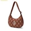  Túi Đeo Vai MLB Monogram Jacquard Hobo Bag Boston Red Sox - SKU: 3ABQL023N-43BRS 