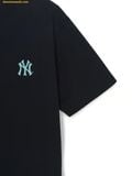  Áo Phông MLB Basic Street Color Letter Oversized Short Sleeve T-shirt New York Yankees 3ATSB1563-50BKS Black 