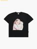  Áo Phông ADLV Baby Face Cat Hug Girl Short Sleeve T-Shirt 