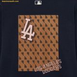  Áo Sweat MLB Monotiv Monogram Overfit Man-to-Man LA (D.Navy) 3AMTM0934-07NYD 