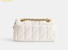  Túi Xách Coach Tabby 20 Quilted Chain Shoulder Bag CP149 Trắng Cream 