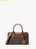  Túi Đeo Chéo Michael Kors Arden Small Signature Logo Messenger Bag 35F5G4XM1B Brown 