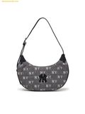  Túi Đeo Vai MLB Classic Monogram Vintage Denim Hobo Bag New York Yankees – Đen 3ABQMV55N-50CGS 