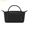  Túi Xách Longchamp Le Pliage City Pouch With Handle Size Mini Noir Black (Da) 