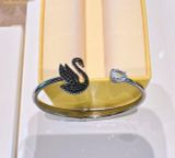  Vòng Tay, Lắc Tay Swarovski Swan bangle Swan, Black, Ruthenium plated 5688745 
