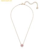  Dây Chuyền, Vòng Cổ Swarovski Sparkling Dance necklace Round, Red, Rose-gold tone plated 5279421 