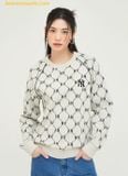  Áo Sweater MLB Dia Monogram Jaquard Piping Sweatshirts 3AMTM0144-43CAS 