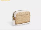  Túi Đeo Chéo Coach Jamie Camera Bag In Signature Canvas CR135 Light Khaki Chalk 