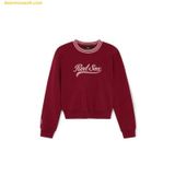  Áo Sweater Nữ MLB Varsity Cursive Boston Red Sox Sweatshirts 3FMTV0344-43WIS Màu Đỏ 