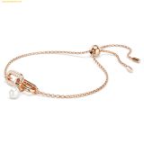  Lắc Tay, Vòng Tay Swarovski Constella bracelet Crystal pearl, Round cut, White, Rose gold-tone plated 