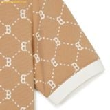  Áo Polo MLB Women's Diamond Monogram Jacquard Collar T-Shirt BOS (L.Camel) 3FPQM0243-43CAL 