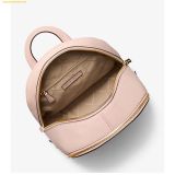  Balo Michael Kors Women's Rhea Medium Pebbled Leather Backpack (Powder Blush) Pink 