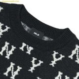  Áo Sweater Len MLB Classic Monogram Overfit Sweater Pullover NY (Black) 3AKPM0126-50BKS Đen 