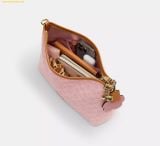  Túi Xách Coach Laurel Shoulder Bag In Signature Canvas With Charms Powder Pink CEL12 