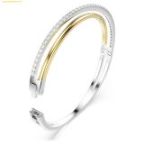  Vòng Tay, Lắc Tay Swarovski Hyperbola bangle Round cut, White, Rhodium plated 5689720 