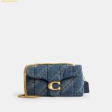  Túi Xách Coach Tabby Shoulder Bag 26 In Regenerative Cotton Denim With Quilting Dark Indigo CCX38 