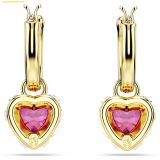  Bông Tai, Khuyên Tai Swarovski Chroma drop earrings Heart, Red 