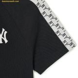  Áo Polo MLB Monogram Partial Pattern Collar T-Shirt NY (Black) 3APQM0343-50BKS 