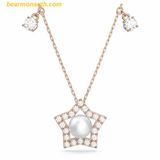  Dây Chuyền, Vòng Cổ Swarovski Stella Necklace Crystal Pearls, Star, White, Rose Gold-Tone Plated 5645382 