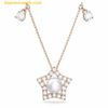 Dây Chuyền, Vòng Cổ Swarovski Stella Necklace Crystal Pearls, Star, White, Rose Gold-Tone Plated 5645382 