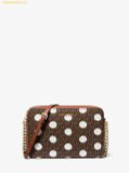  Túi Đeo Chéo Michael Kors MK Jet Set Large Polka Dot Signature Logo Crossbody Bag 