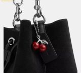  Túi Bucket Coach Roan Bucket Bag with Cherry Charm Black CCZ89 