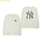  Áo Sweat MLB Classic Monogram Gradient Big Luxe Overfit Man-to-Man NY (D.Cream) 3AMTM0234-50CRD - Trắng Kem 