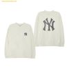 Áo Sweat MLB Classic Monogram Gradient Big Luxe Overfit Man-to-Man NY (D.Cream) 3AMTM0234-50CRD - Trắng Kem