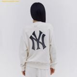  Áo Sweat MLB Classic Monogram Gradient Big Luxe Overfit Man-to-Man NY (D.Cream) 3AMTM0234-50CRD - Trắng Kem 