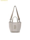  Túi Tote Mini MLB Basic PU Window Tote Boston Red Sox Cream 3AORS884N-43CRD 