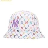  Mũ Bucket MLB Monogram Rainbow Dome Hat New York Yankees White 32CPH4111-50W 
