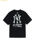  Áo Phông MLB New York Yankees Basic Street Logo Overfit Short Sleeve T-Shirt 3ATSB5153-50BKS Đen 