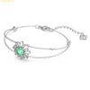  Vòng Tay, Lắc Tay Swarovski Idyllia bracelet Mixed cuts, Sun, Green, Rhodium plated 5642960 