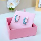  Khuyên Tai, Bông Tai Swarovski Matrix hoop earrings 5659037 Blue 