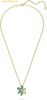  Dây Chuyền, Vòng Cổ Swarovski Gema Yellow Gold Tone Plated Green Flower Necklace 5658399 